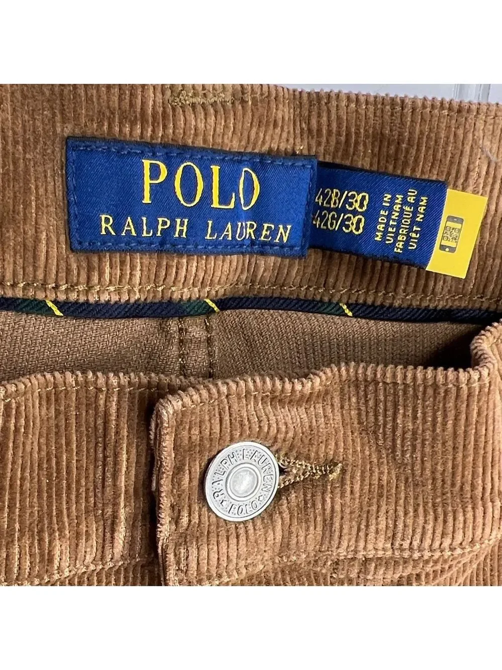 Polo by Ralph Lauren Men's Classic Fit Corduroy Trousers Size 42x25
